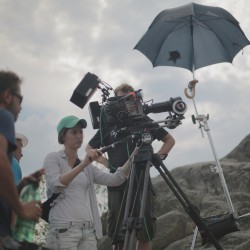 z nakrúcania filmu Piata loď/Little harbour